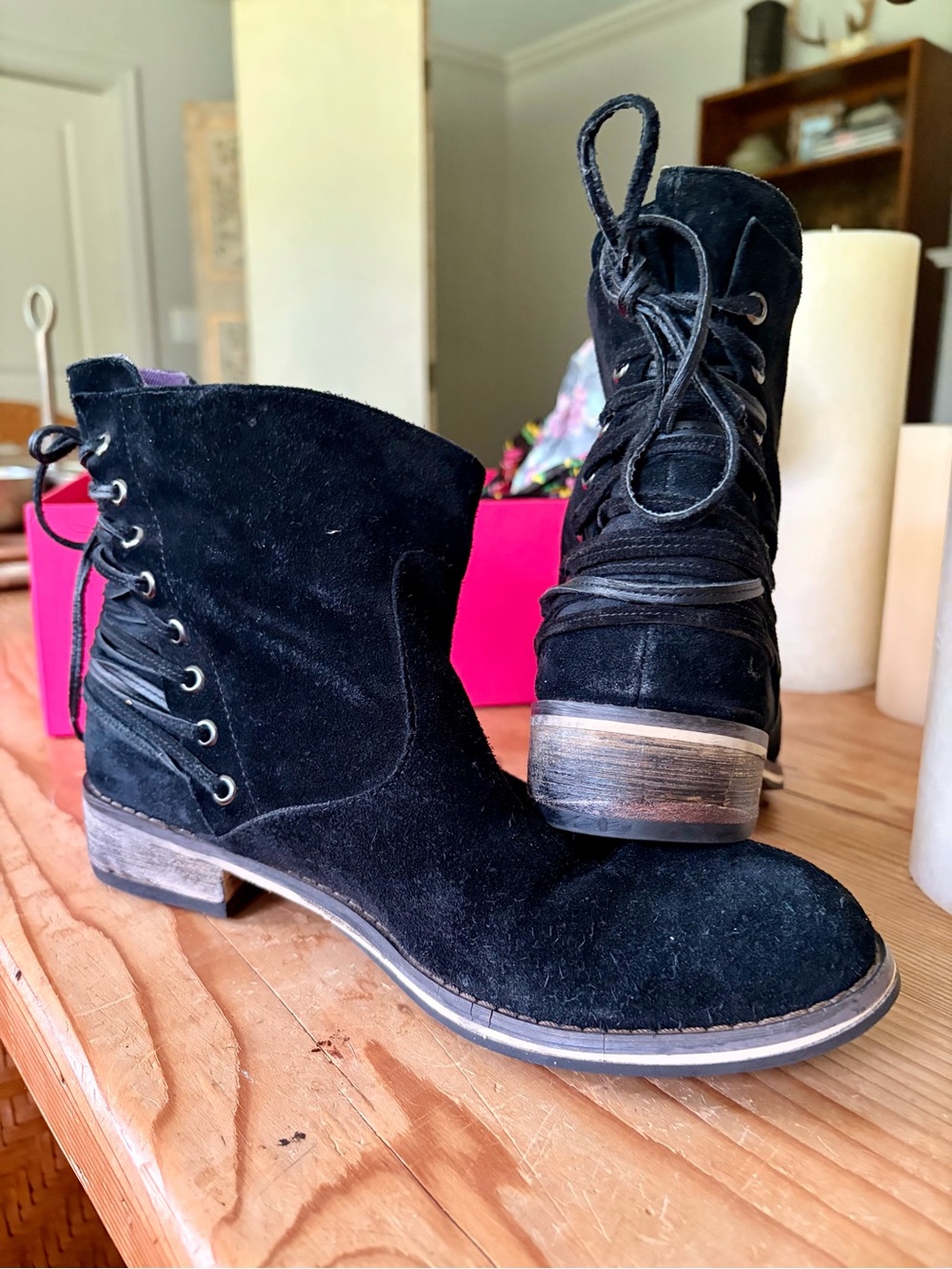Rustic Suede Ankle Boots